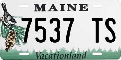 ME license plate 7537TS