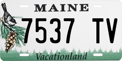 ME license plate 7537TV