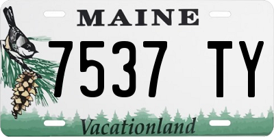 ME license plate 7537TY