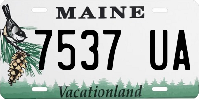 ME license plate 7537UA