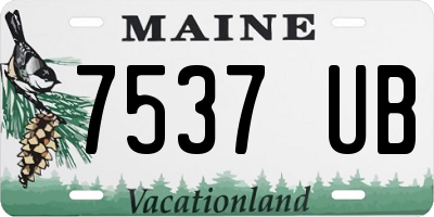 ME license plate 7537UB