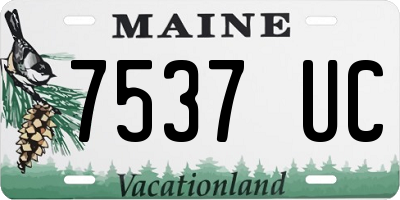 ME license plate 7537UC
