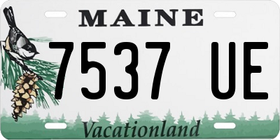 ME license plate 7537UE