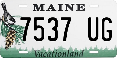 ME license plate 7537UG