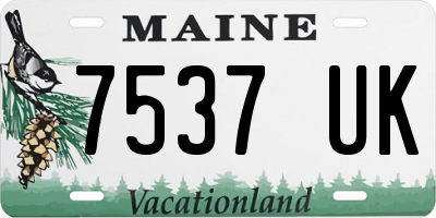 ME license plate 7537UK