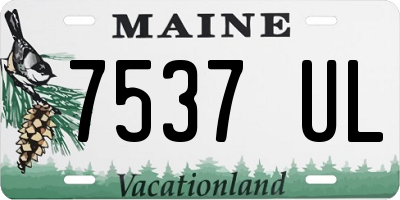 ME license plate 7537UL