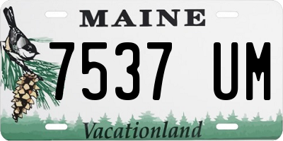ME license plate 7537UM