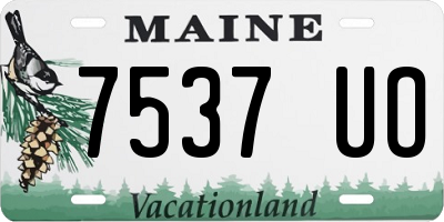 ME license plate 7537UO