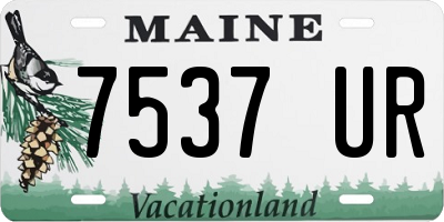 ME license plate 7537UR