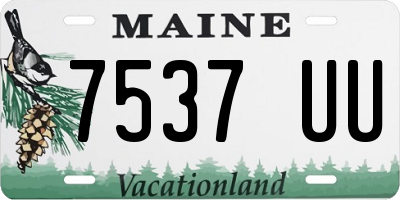 ME license plate 7537UU