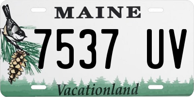 ME license plate 7537UV