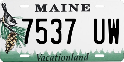 ME license plate 7537UW