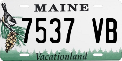 ME license plate 7537VB