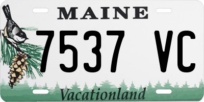 ME license plate 7537VC