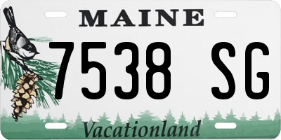 ME license plate 7538SG