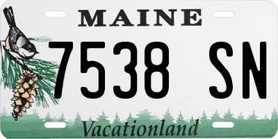 ME license plate 7538SN
