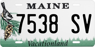 ME license plate 7538SV