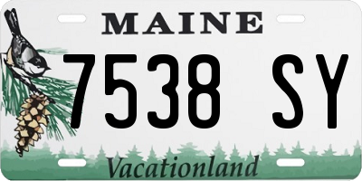 ME license plate 7538SY