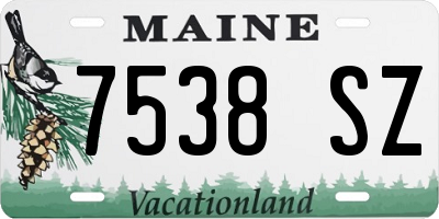 ME license plate 7538SZ