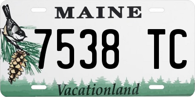 ME license plate 7538TC