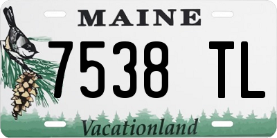 ME license plate 7538TL