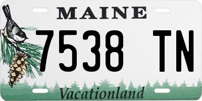 ME license plate 7538TN