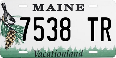 ME license plate 7538TR