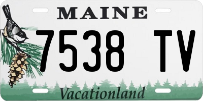 ME license plate 7538TV