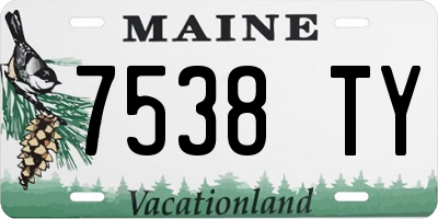ME license plate 7538TY
