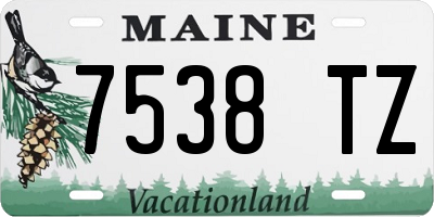 ME license plate 7538TZ