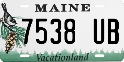 ME license plate 7538UB