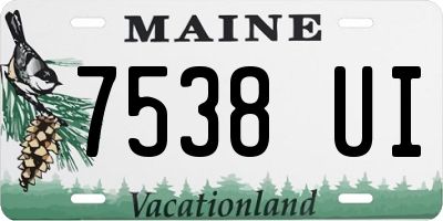 ME license plate 7538UI