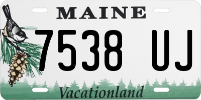 ME license plate 7538UJ