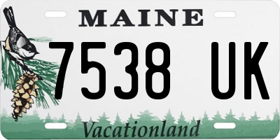 ME license plate 7538UK