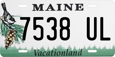ME license plate 7538UL