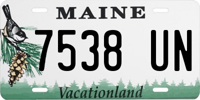 ME license plate 7538UN