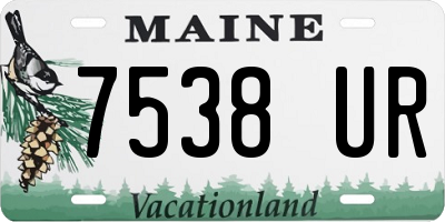 ME license plate 7538UR