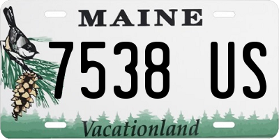 ME license plate 7538US
