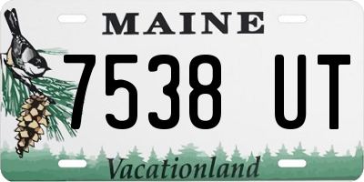 ME license plate 7538UT