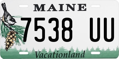 ME license plate 7538UU