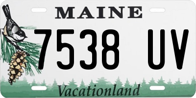 ME license plate 7538UV