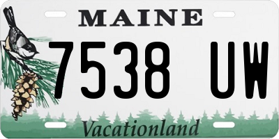 ME license plate 7538UW