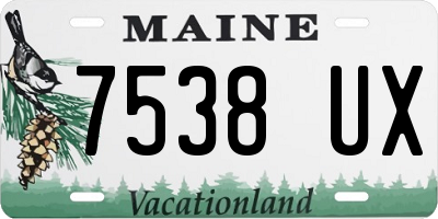 ME license plate 7538UX