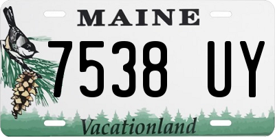 ME license plate 7538UY