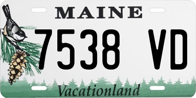 ME license plate 7538VD