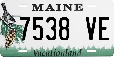 ME license plate 7538VE
