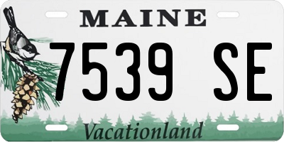 ME license plate 7539SE