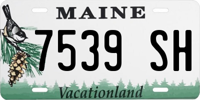 ME license plate 7539SH