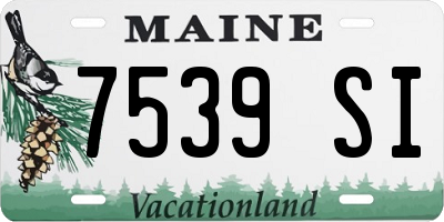 ME license plate 7539SI