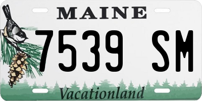 ME license plate 7539SM